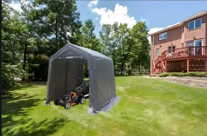 7x8 ft Outdoor Portable Gazebo Storage Shelter Shed with 2 Roll