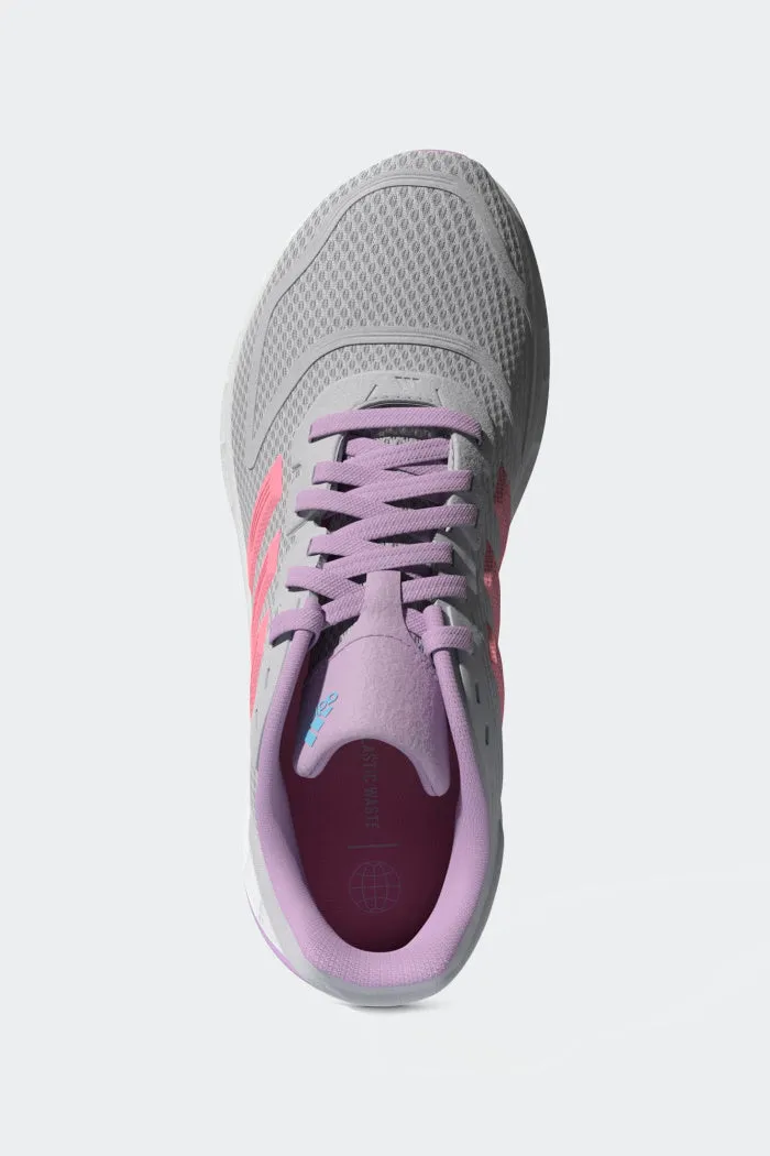 Adidas Girls Duramo 10 k Lace Up Sneaker in Grey/Pink/Purple