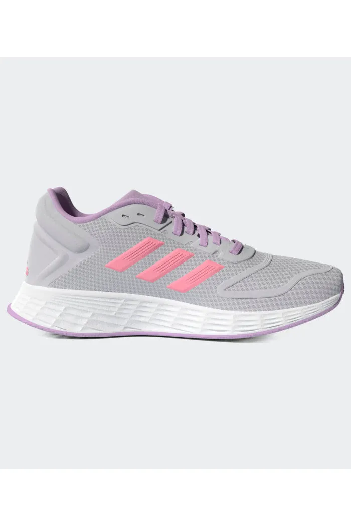 Adidas Girls Duramo 10 k Lace Up Sneaker in Grey/Pink/Purple