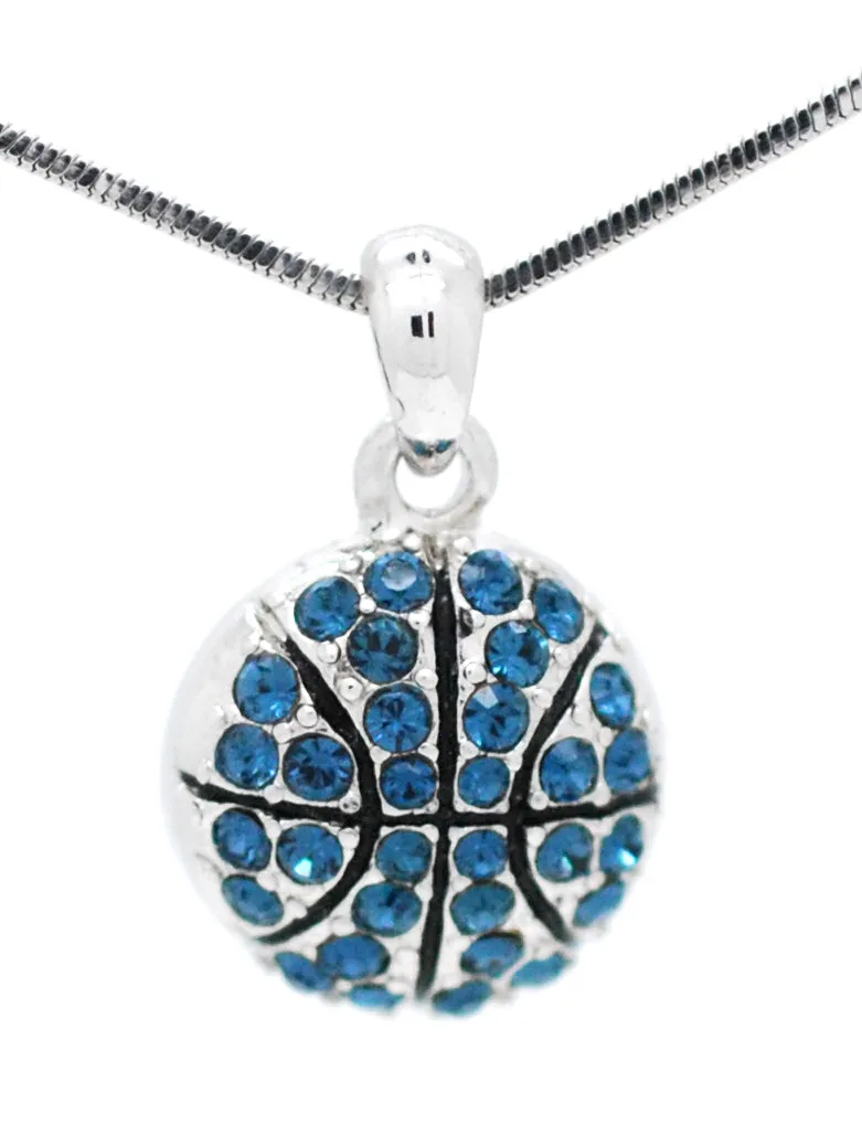 Basketball Crystal Necklace - Large