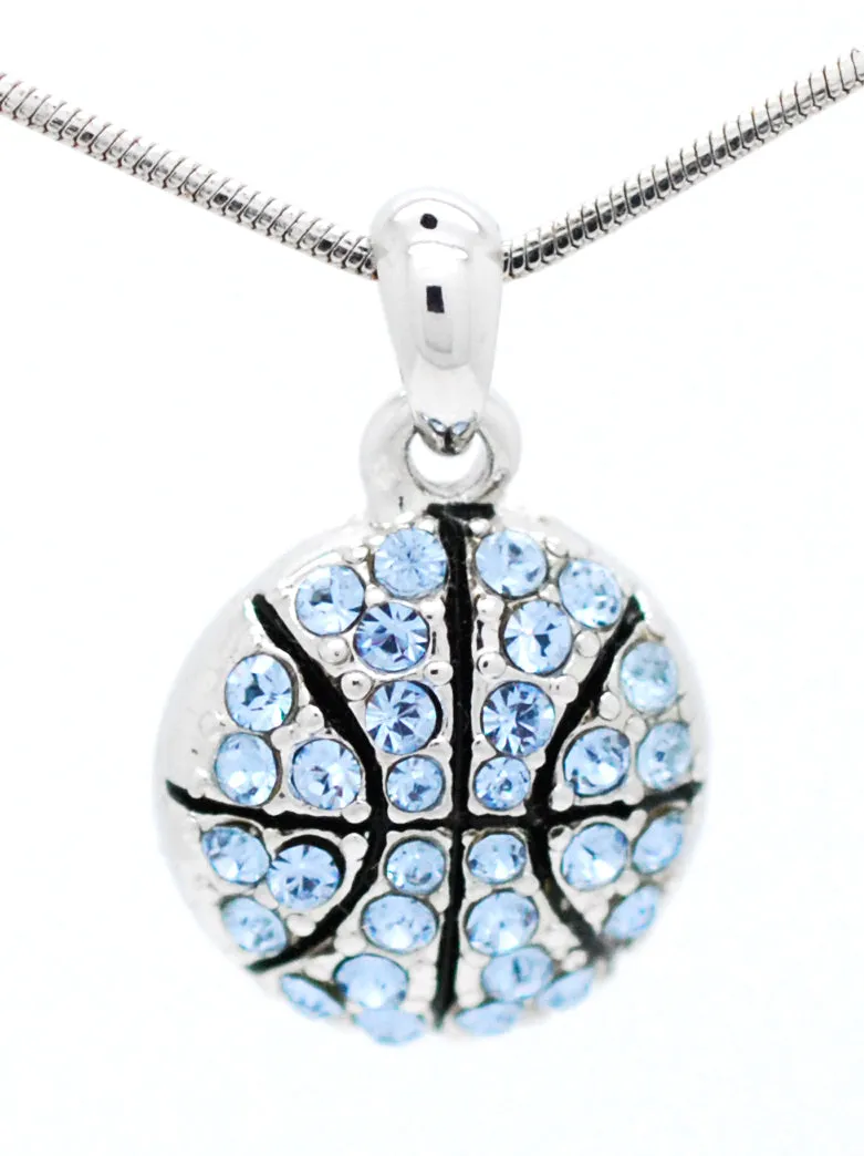 Basketball Crystal Necklace - Large