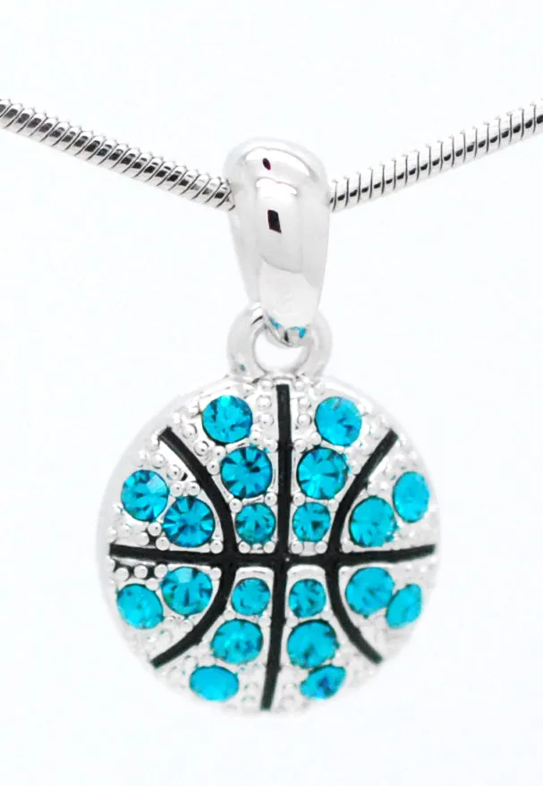 Basketball Crystal Necklace - Small