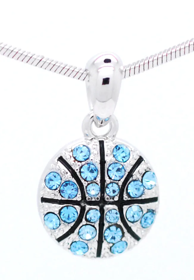 Basketball Crystal Necklace - Small