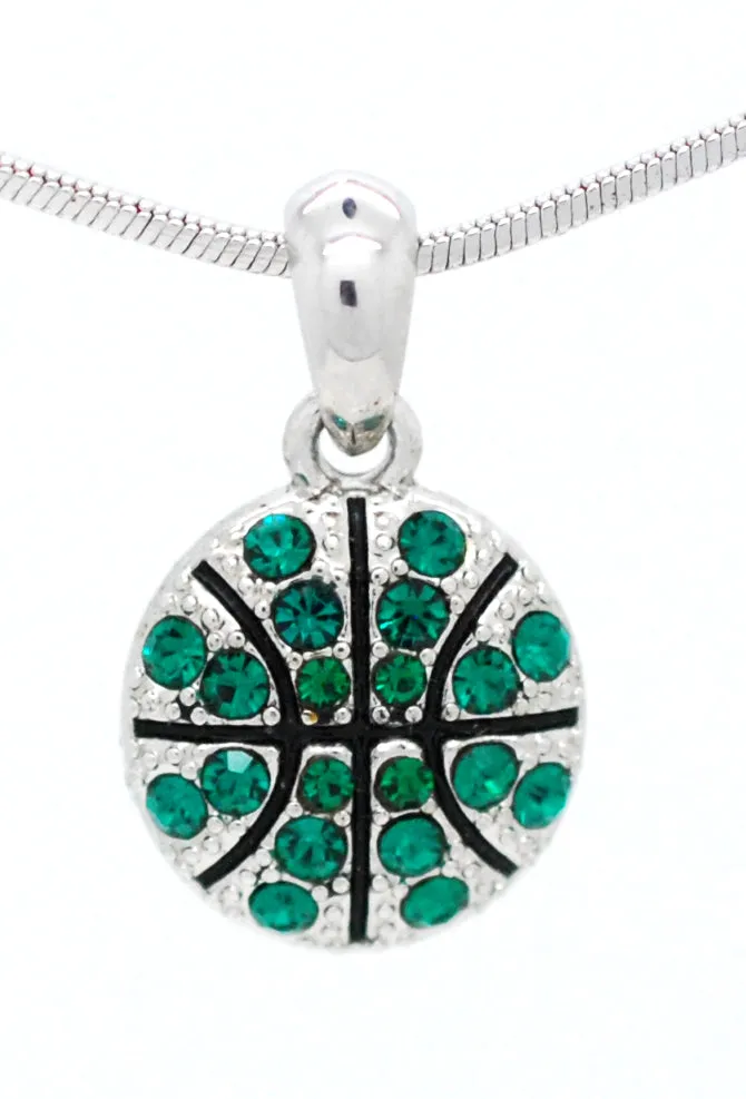 Basketball Crystal Necklace - Small