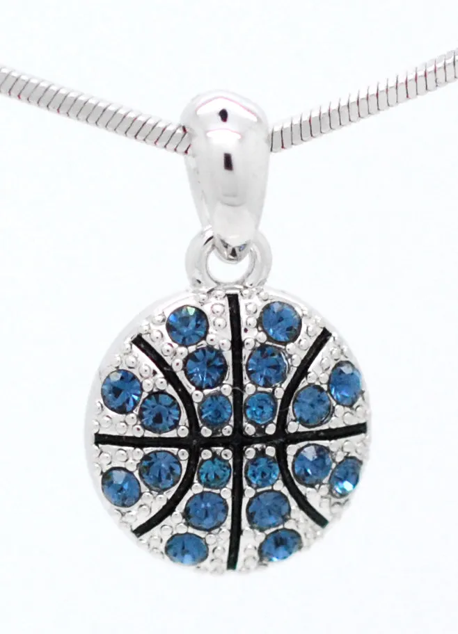 Basketball Crystal Necklace - Small