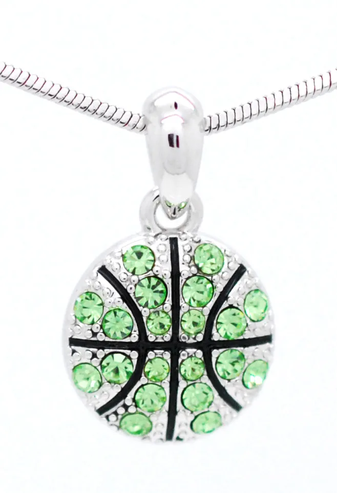 Basketball Crystal Necklace - Small