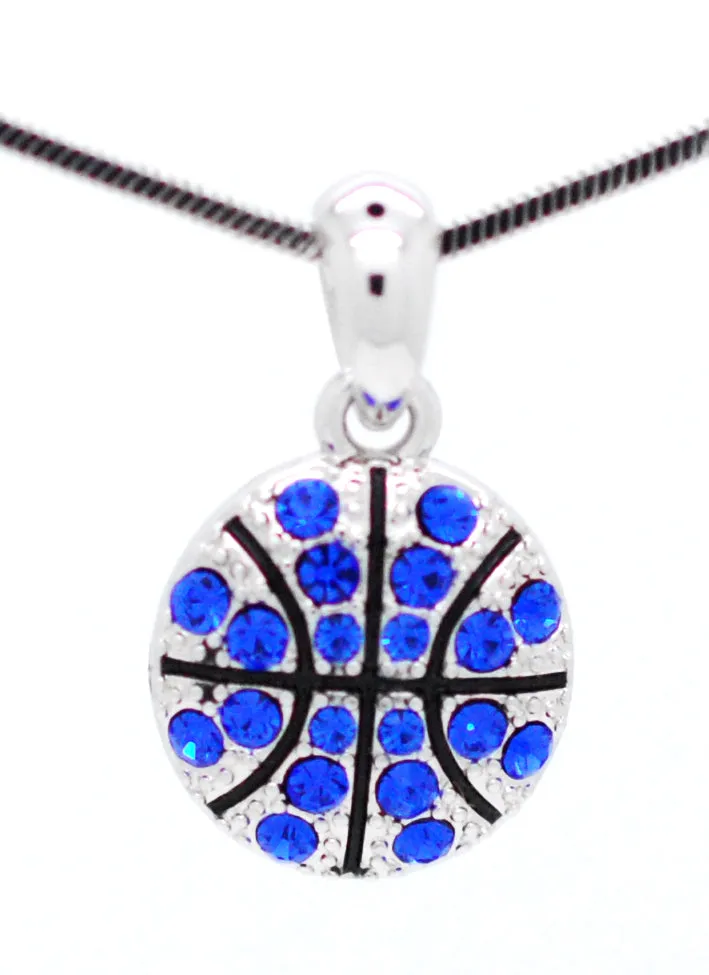 Basketball Crystal Necklace - Small