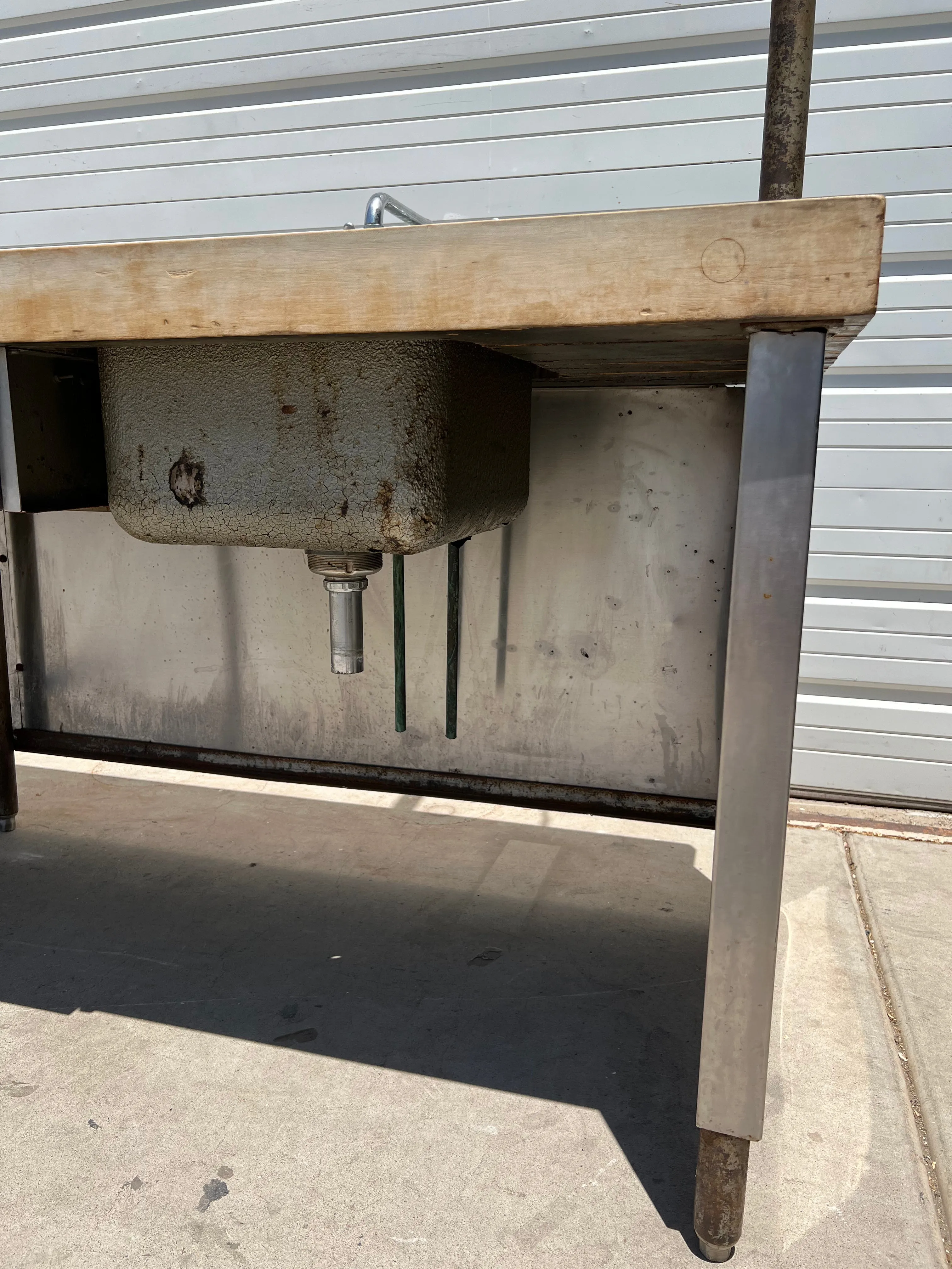 Butcher's Table / Island with Pot Rack