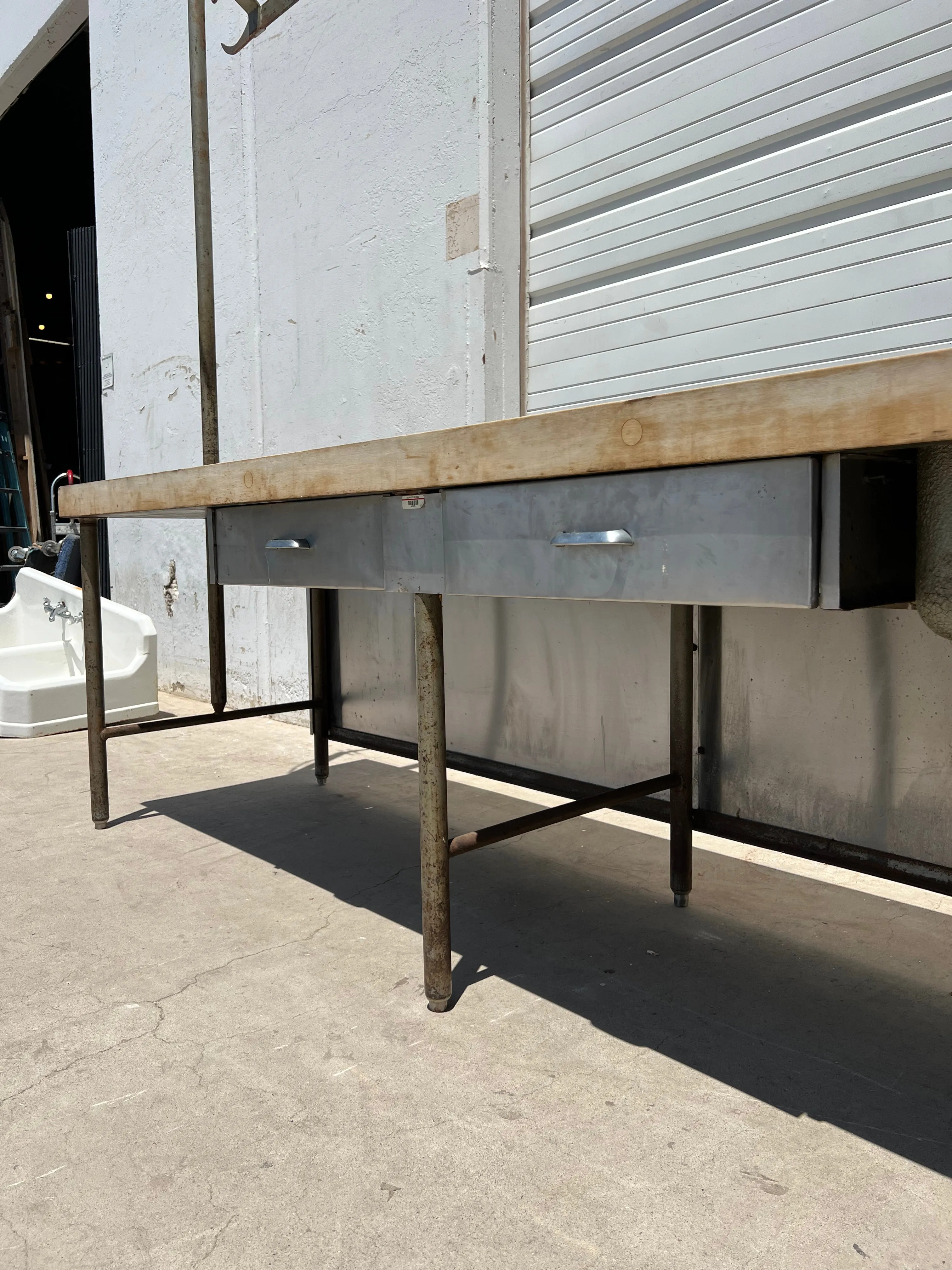Butcher's Table / Island with Pot Rack