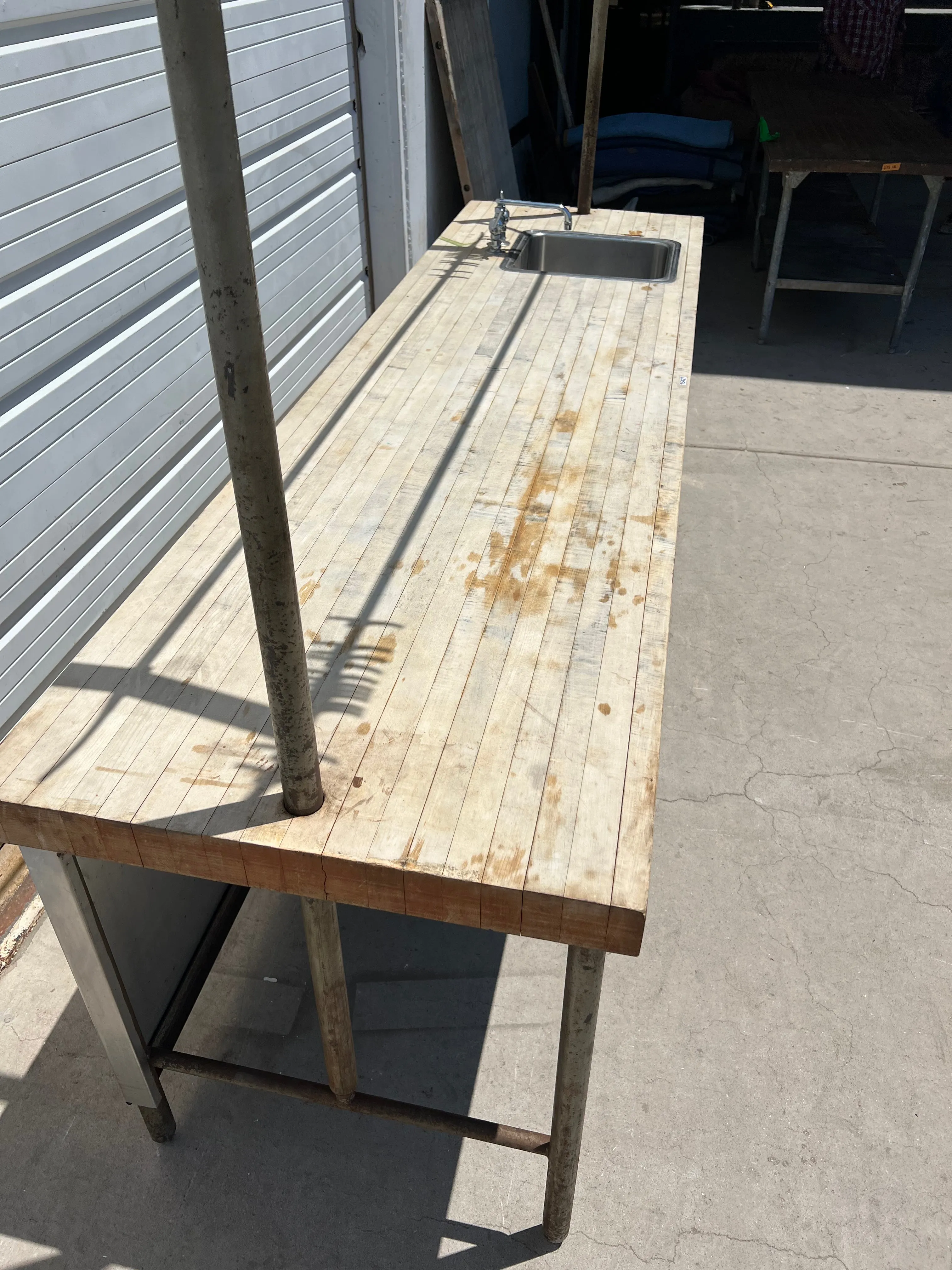 Butcher's Table / Island with Pot Rack