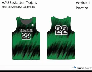CUSTOM Trojans Basketball All Green Men's Tank Top