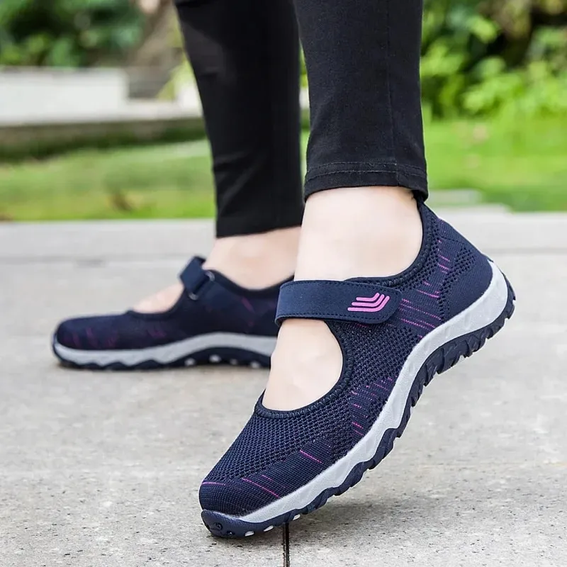 Cuzcare Women Orthopedic Shoes Comfortable Velcro Light Weight Outdoor Slippers