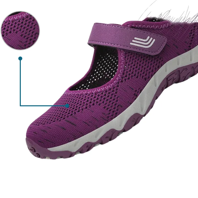 Cuzcare Women Orthopedic Shoes Comfortable Velcro Light Weight Outdoor Slippers