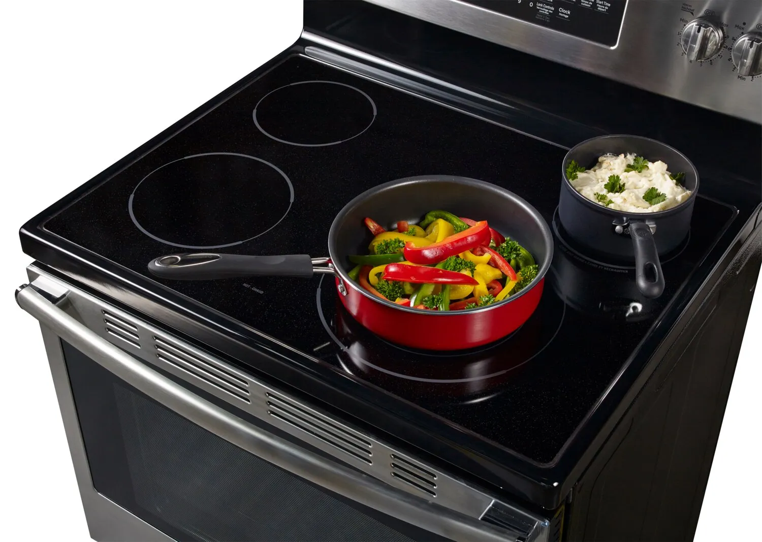 GE 5 Cu. Ft. Freestanding Electric Range with No-Preheat Air Fry - JCB830STSS
