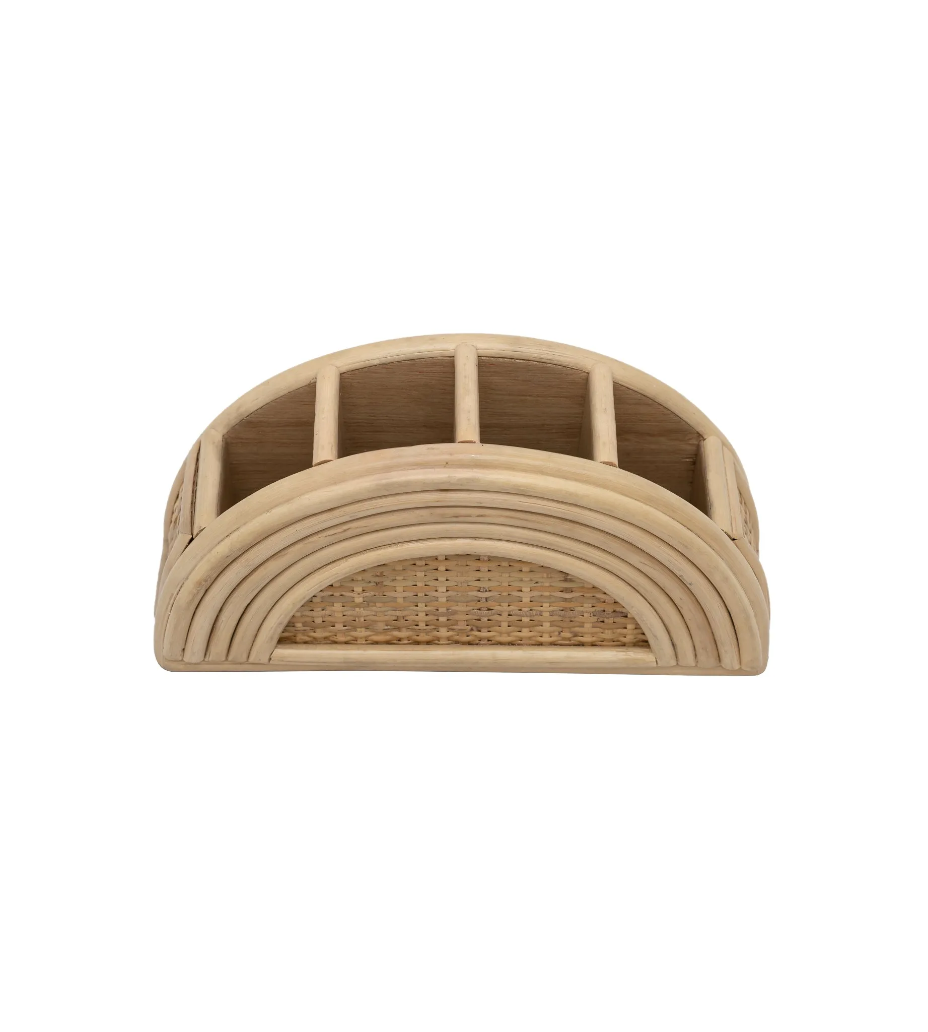 Rattan Rainbow Desk Organizer