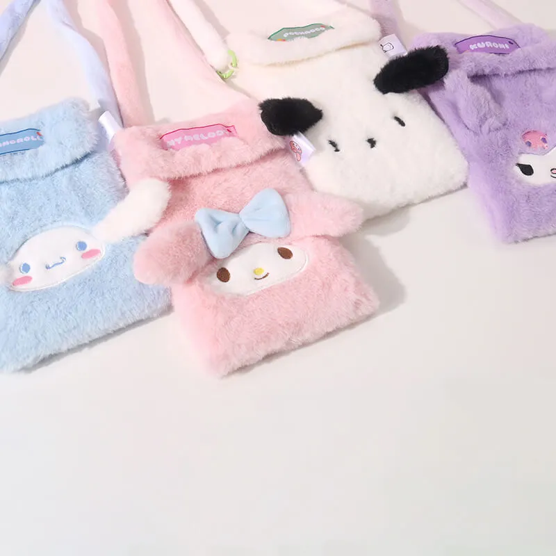 Sanrio 3D Ears Plush Phone Crossbody Pouch
