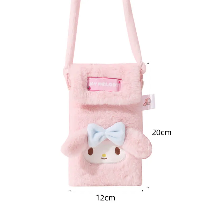 Sanrio 3D Ears Plush Phone Crossbody Pouch