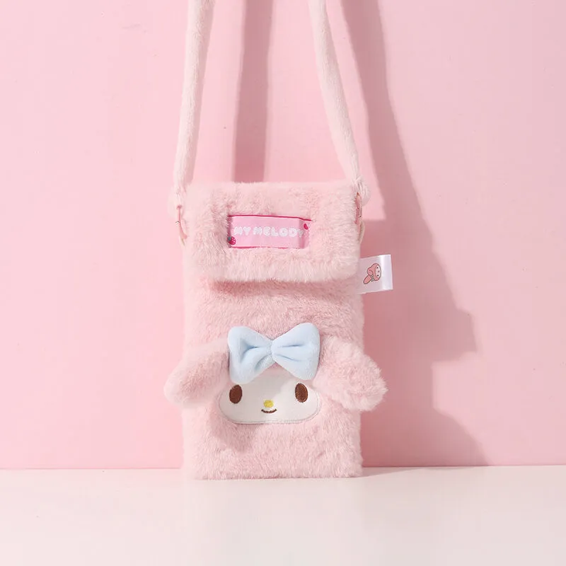 Sanrio 3D Ears Plush Phone Crossbody Pouch
