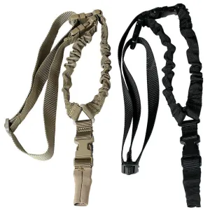 Tactical Single Point Gun Sling Strap Adjustable Bungee Rifle Sling Hunting1 Point Safety Gun Strap