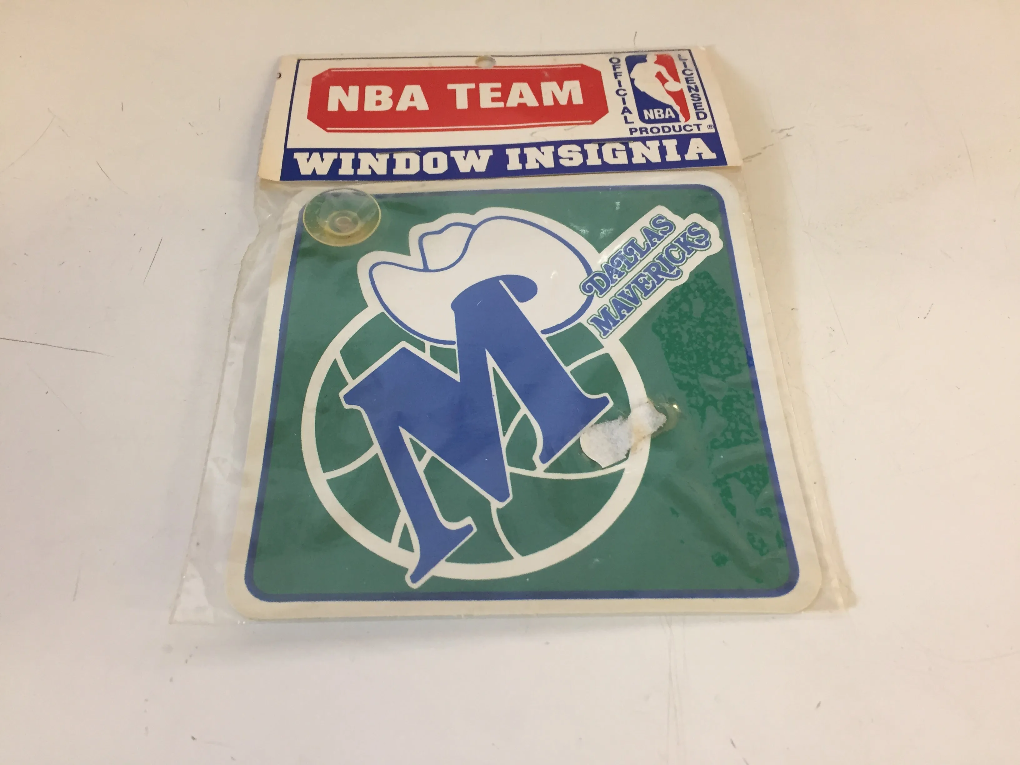 Vintage NOS 1990's Dallas MAVERICKS NBA Team Window Insignia